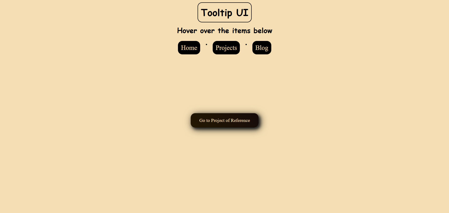 Tooltip UI screenshot